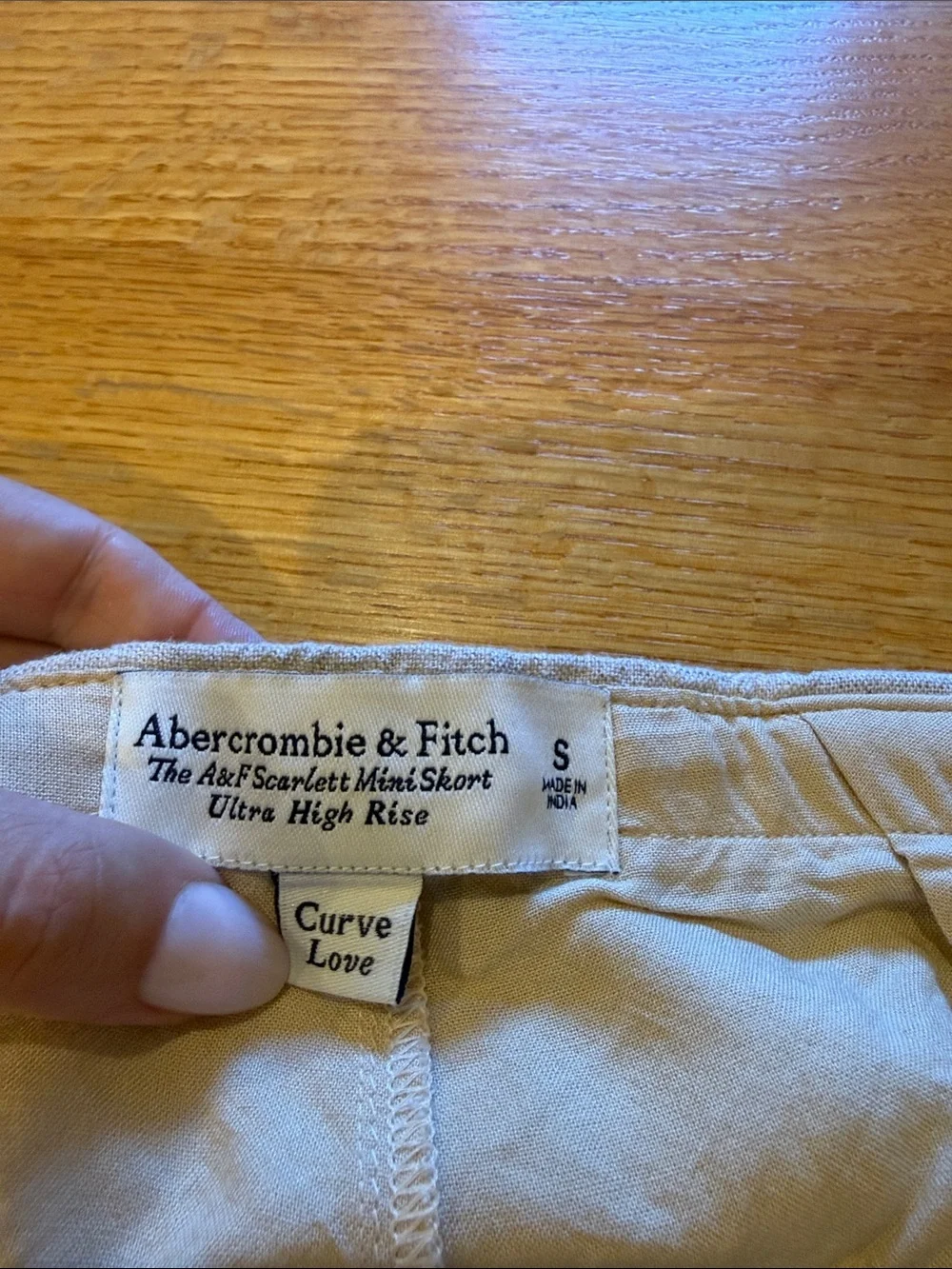Abercrombie & Fitch Scarlett Mini Skirt Ultra High Rise Curve Love